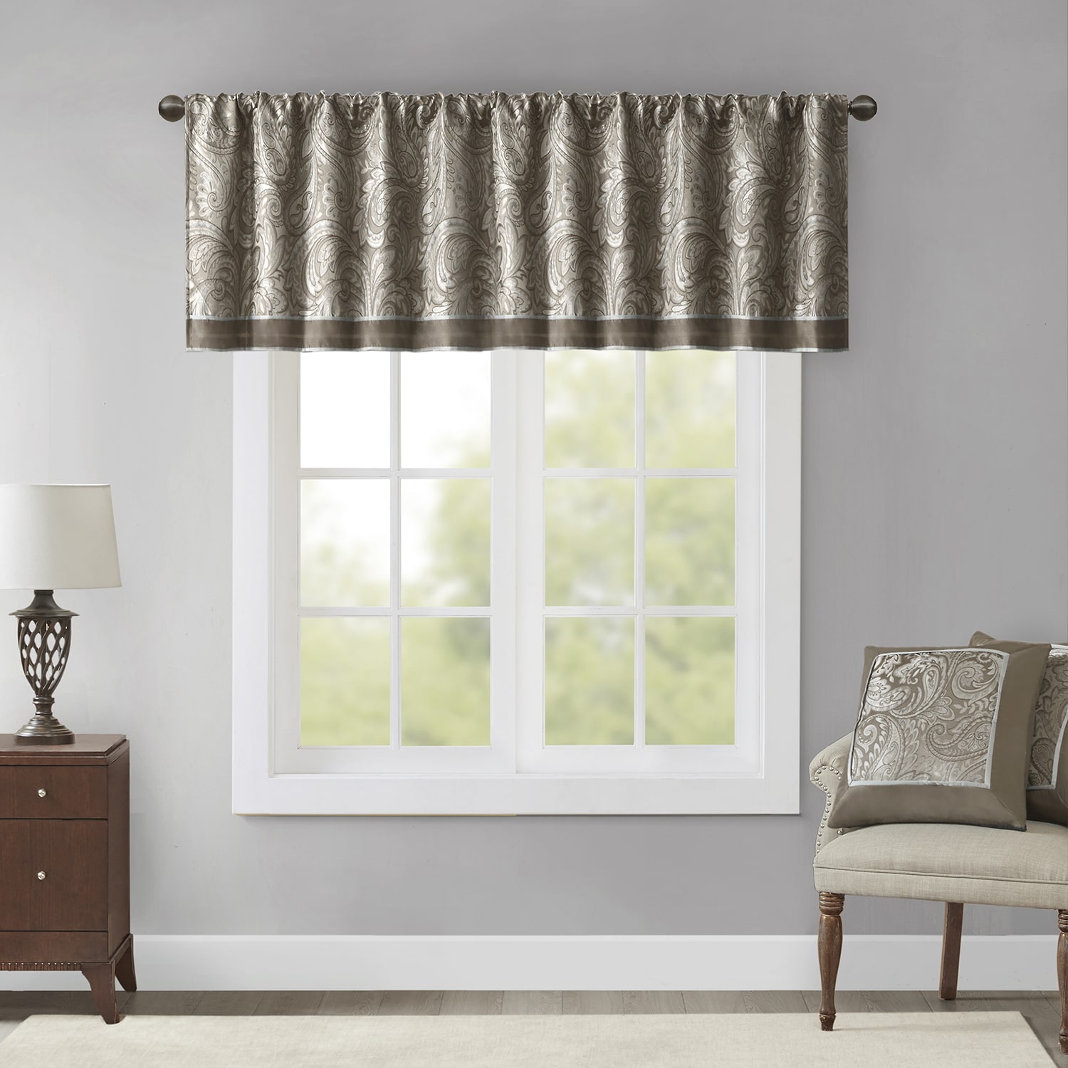 Madison Park Whitman Rod Pocket Tailored Valance