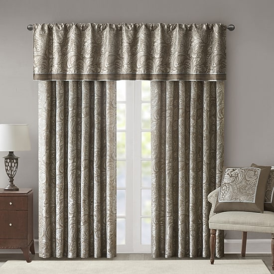 Madison Park Whitman Rod Pocket Tailored Valance