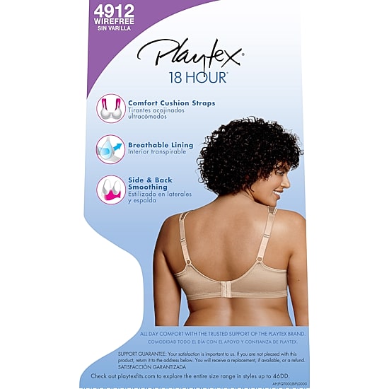 Playtex 18 Hour Undercover Slimming Full Coverage Minimizer Wireless Full Coverage Bra 4912