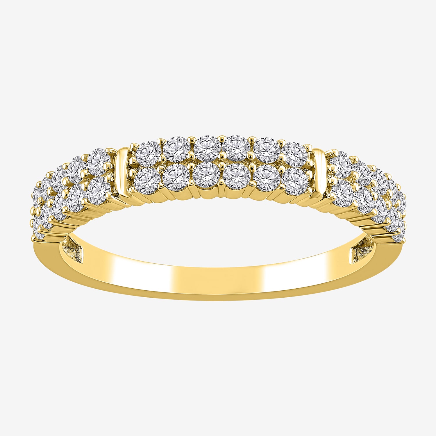 Womens 1/2 CT. T.W. Natural White Diamond 14K Gold Anniversary Wedding Band