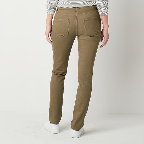Liz Claiborne Womens Sara Mid Rise Slim Fit, Skinny Leg Jean