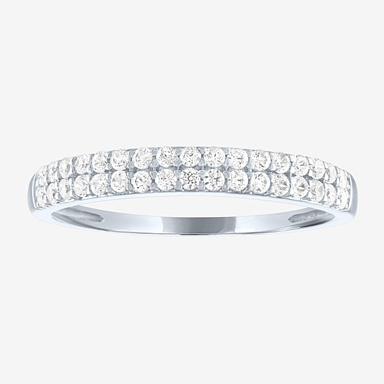(G-H / Si2-I1) Womens 1/3 CT. T.W. Lab Grown White Diamond 10K Gold Anniversary Wedding Band