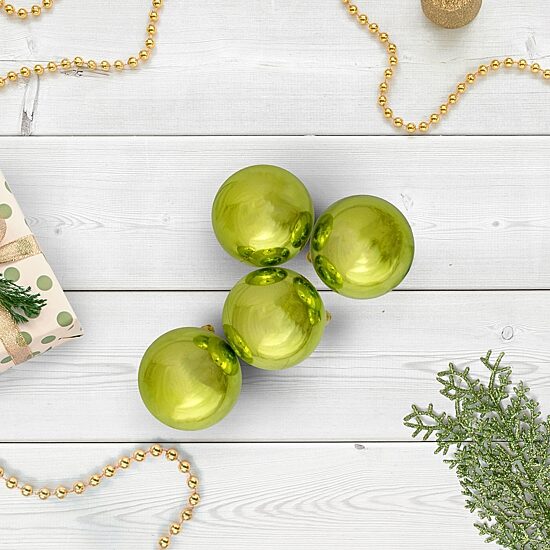 Northlight Shiny Kiwi Ball 12-pc. Christmas Ornament