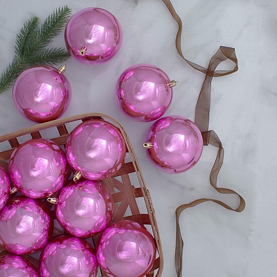 Northlight Magenta Pink Ball 12-pc. Christmas Ornament