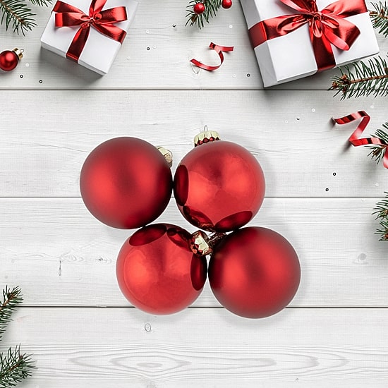 Northlight Red Glass Ball 96-pc. Christmas Ornament