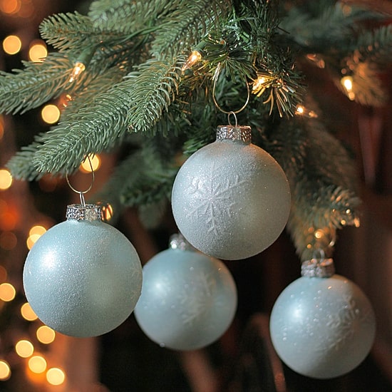 Northlight Snowflake Glass Ball 4-pc. Christmas Ornament