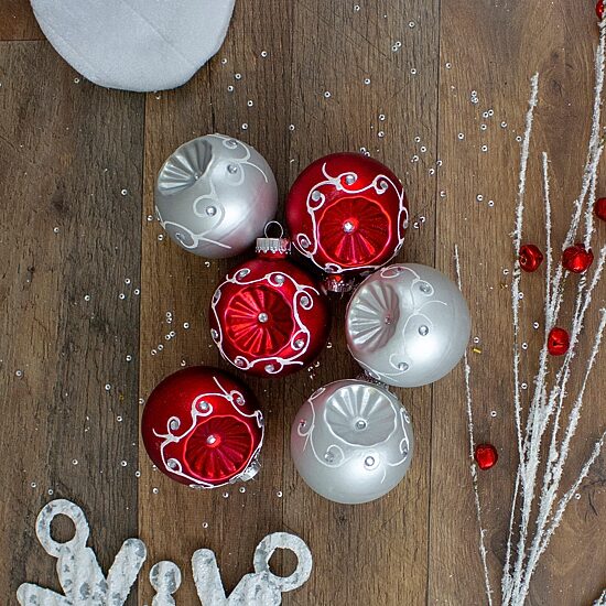 Northlight Retro Refleor Ball 6-pc. Christmas Ornament