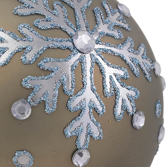 Northlight Snowflakes Glass Ball 2-pc. Christmas Ornament