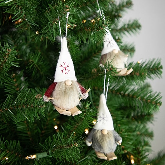Northlight Skiing Gnomes 3-pc. Christmas Ornament