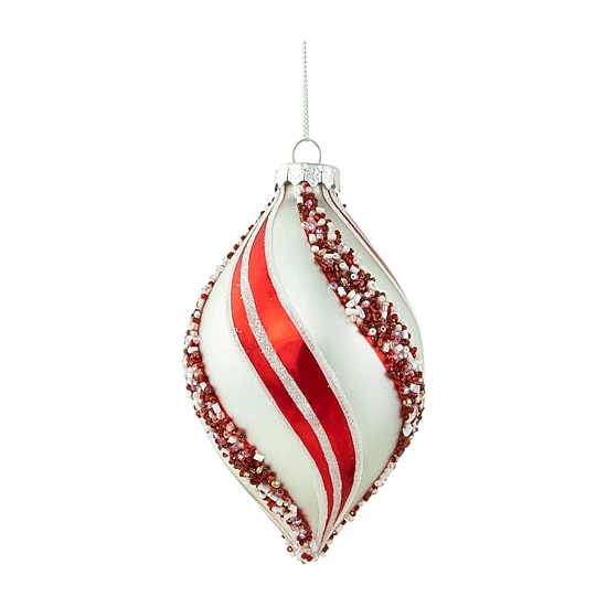 Northlight Striped Finial Glass 2-pc. Christmas Ornament