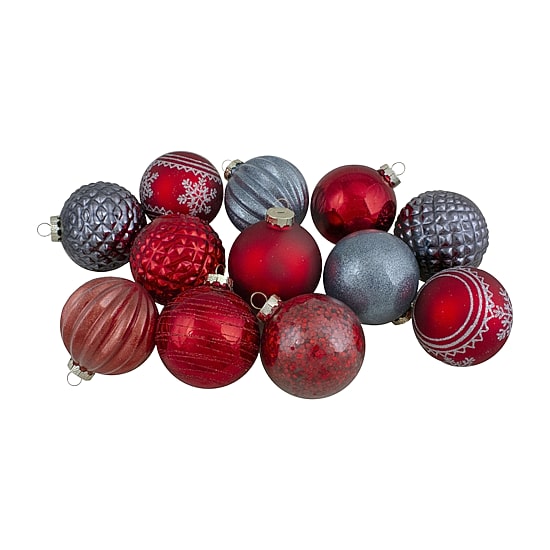 Northlight Finial And Glass Ball 12-pc. Christmas Ornament