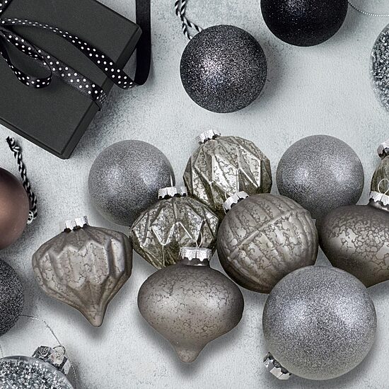 Northlight Finial And Glass Ball 12-pc. Christmas Ornament