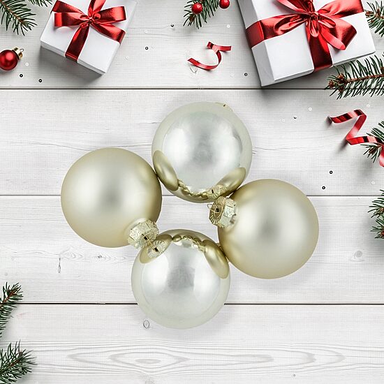 Northlight 2-Finish Glass Ball 6-pc. Christmas Ornament