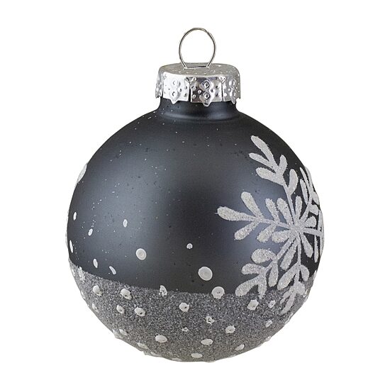 Northlight Snowflake Glass Ball 6-pc. Christmas Ornament
