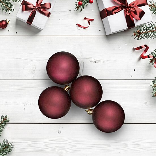 Northlight Red Matte Ball 12-pc. Christmas Ornament