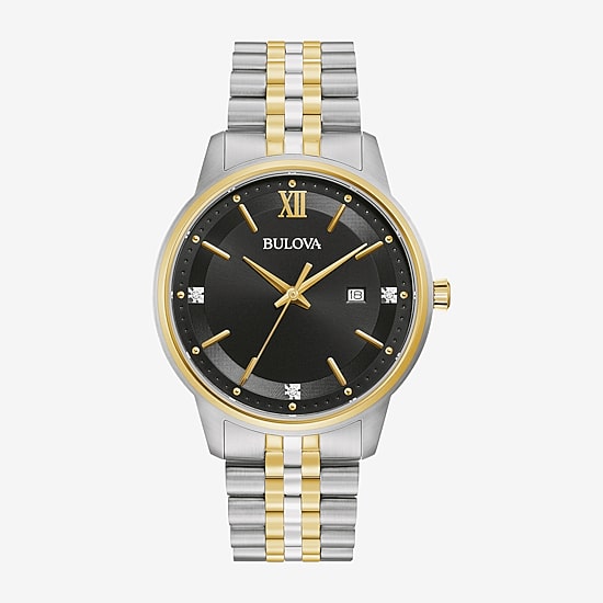 Bulova His and Hers Adult Two Tone Stainless Steel 2-pc. Watch Boxed Set 98x125