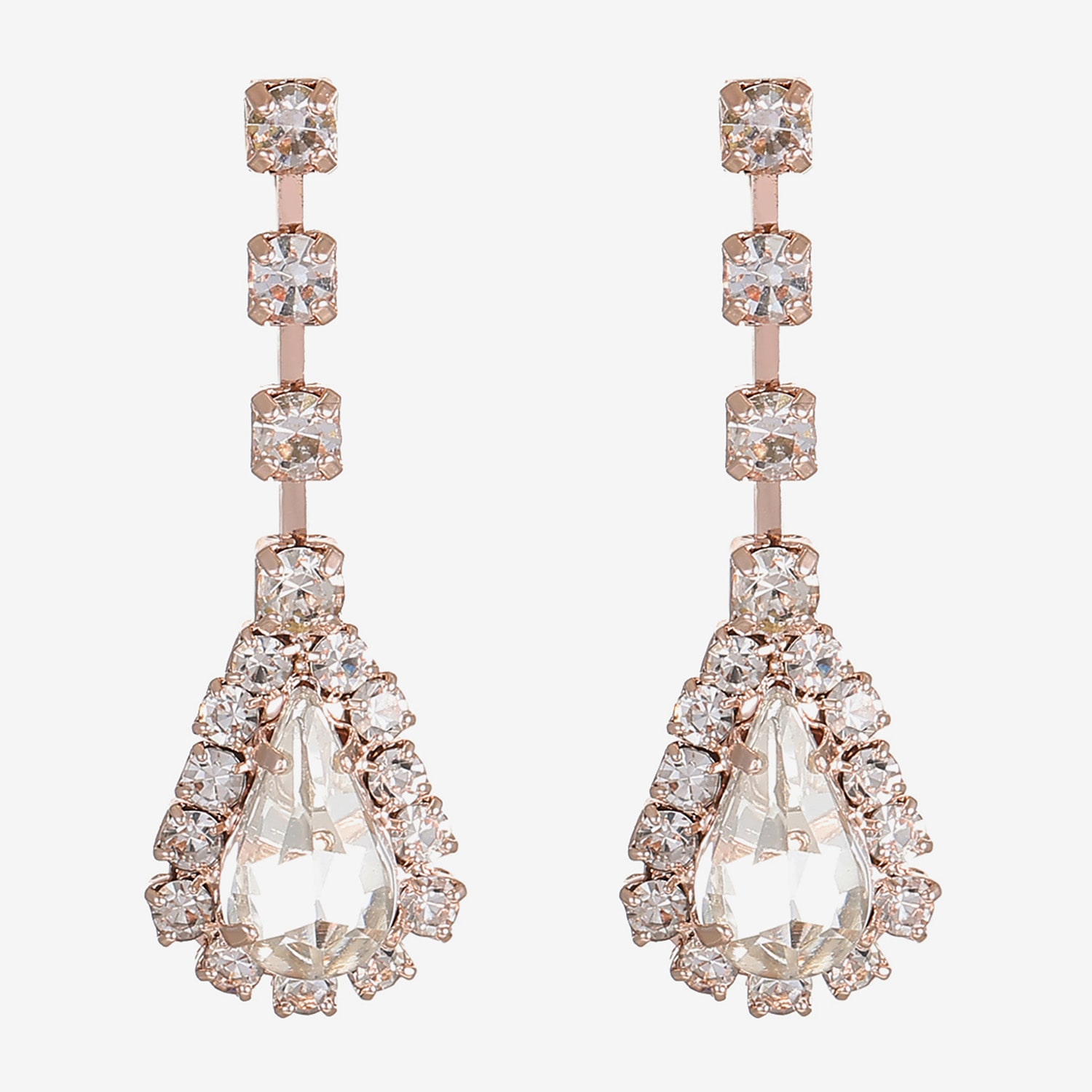 Monet Jewelry Timeless Rose Gold Womens Glass Hypoallergenic Drop Earrings