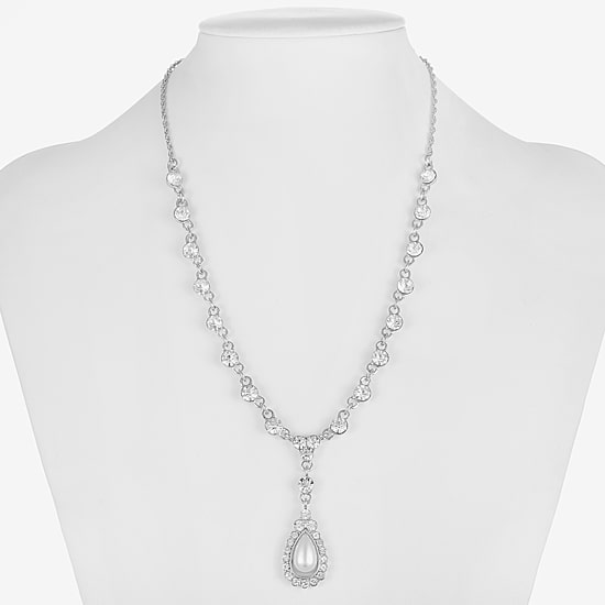 Monet Jewelry Timeless Womens Glass 17 Inch Y Necklace
