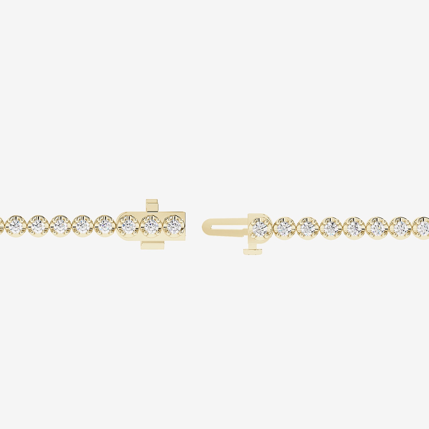 (H-I/ I1) Womens 2 CT. T.W. Lab Grown White Diamond 10K Gold 7.25 Inch Tennis Bracelet