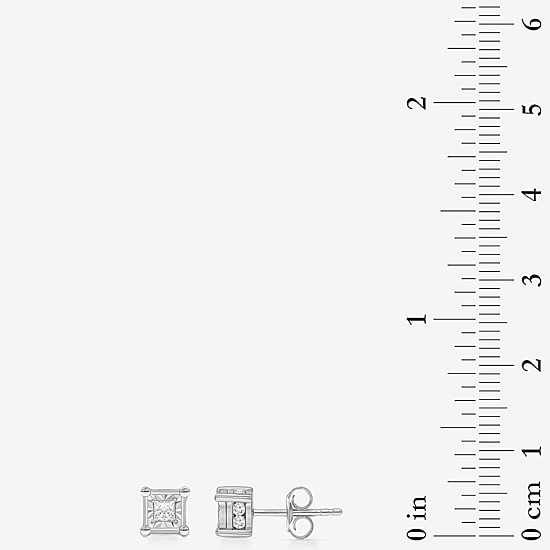 (I / I1) 1/2 CT. T.W. Lab-Grown White Diamond 10K White Gold Round Stud Earrings