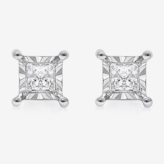 (I / I1) 1 CT. T.W. Lab Grown White Diamond 10K Gold Stud Earrings