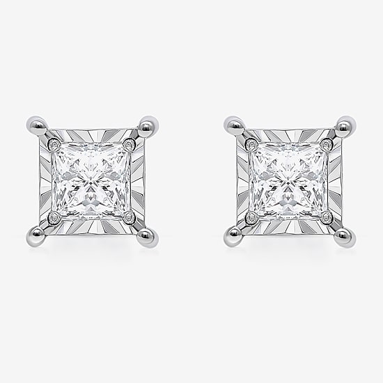 (I / I1) 2 CT. T.W. Lab Grown White Diamond 10K Gold 8.5mm Stud Earrings