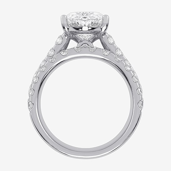 (G-H / Vs2-Si1) Womens 7 Ct.T.W. Lab Grown White Diamond 14K Gold Side Stone Bridal Set