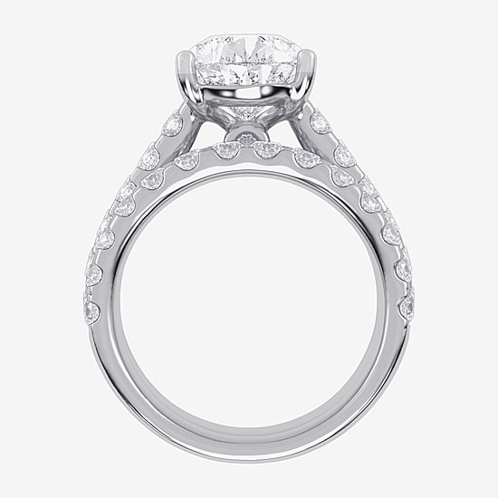 (G-H / Vs2-Si1) Womens 7 Ct.T.W. Lab Grown White Diamond 14K Gold Side Stone Bridal Set