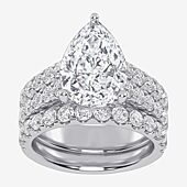 (G-H / Vs2-Si1) Womens 7 Ct.T.W. Lab Grown White Diamond 14K Gold Side Stone Bridal Set