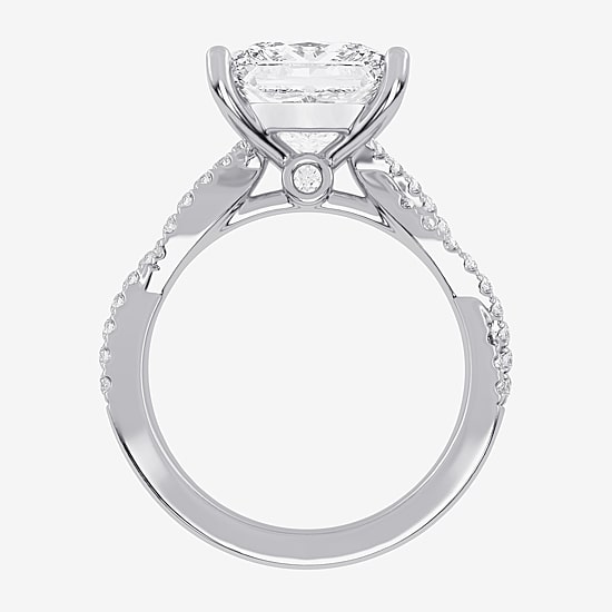 (G-H / Vs2-Si1) Womens 5 1/3 Ct. T.W. Lab Grown White Diamond 14K Gold Side Stone Engagement Ring