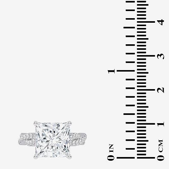 (G-H / Vs2-Si1) Womens 5 1/3 Ct. T.W. Lab Grown White Diamond 14K Gold Side Stone Engagement Ring