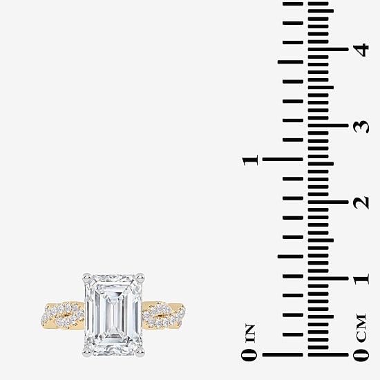 (G-H / Vs2-Si1) Womens 5 1/3 Ct. T.W. Lab Grown White Diamond 14K Gold Side Stone Engagement Ring