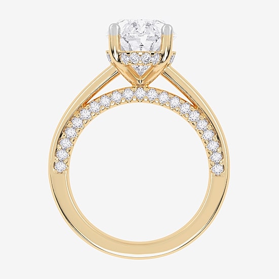 (G-H / Vs2-Si1) Womens 5 1/2 CT. T.W. Lab Grown White Diamond 14K Gold Solitaire Engagement Ring