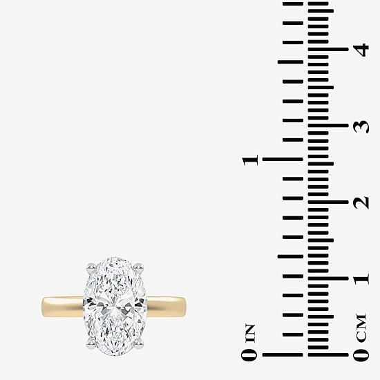 (G-H / Vs2-Si1) Womens 5 1/2 CT. T.W. Lab Grown White Diamond 14K Gold Solitaire Engagement Ring