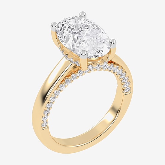 (G-H / Vs2-Si1) Womens 5 1/2 CT. T.W. Lab Grown White Diamond 14K Gold Solitaire Engagement Ring