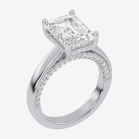 (G-H / Vs2-Si1) Womens 5 1/2 CT. T.W. Lab Grown White Diamond 14K Gold Solitaire Engagement Ring