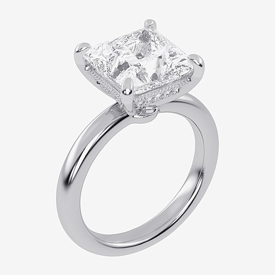 (G-H / Vs2-Si1) Womens 5 CT. T.W. Lab Grown White Diamond 14K Gold Solitaire Engagement Ring