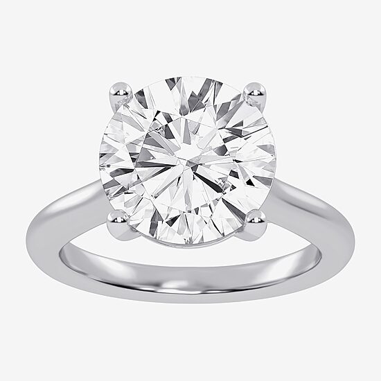 (G-H / Vs2-Si1) Womens 5 CT. T.W. Lab Grown White Diamond 14K Gold Solitaire Engagement Ring