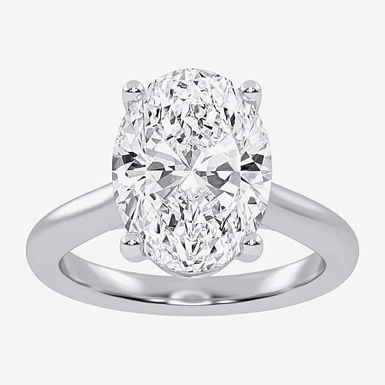 (G-H / Vs2-Si1) Womens 5 CT. T.W. Lab Grown White Diamond 14K Gold Solitaire Engagement Ring