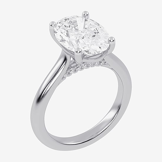(G-H / Vs2-Si1) Womens 5 CT. T.W. Lab Grown White Diamond 14K Gold Solitaire Engagement Ring