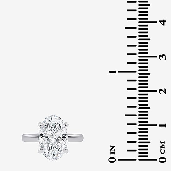 (G-H / Vs2-Si1) Womens 5 CT. T.W. Lab Grown White Diamond 14K Gold Solitaire Engagement Ring