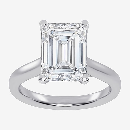 (G-H / Vs2-Si1) Womens 5 1/5 Ct. T.W. Lab Grown White Diamond 14K Gold Solitaire Engagement Ring