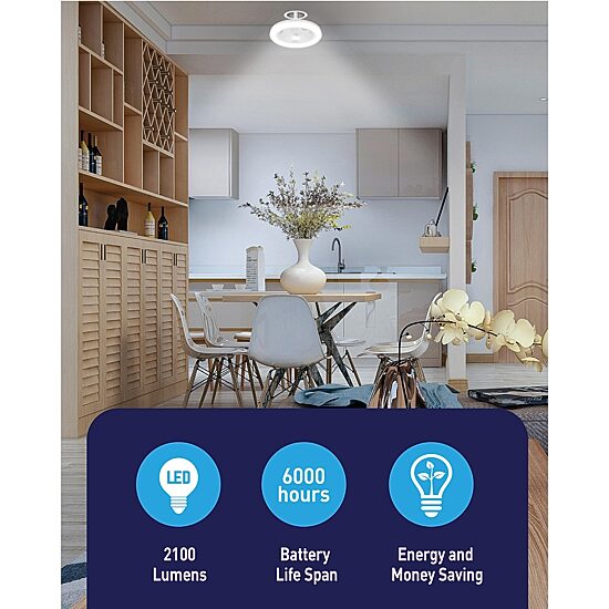 Bell + Howell Socket Air Infoor White With Remote Control And Rgb Colors Ceiling Fan