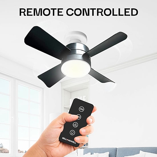 Bell + Howell Socket With Warm Lighting And Remote Control Ceiling Fan