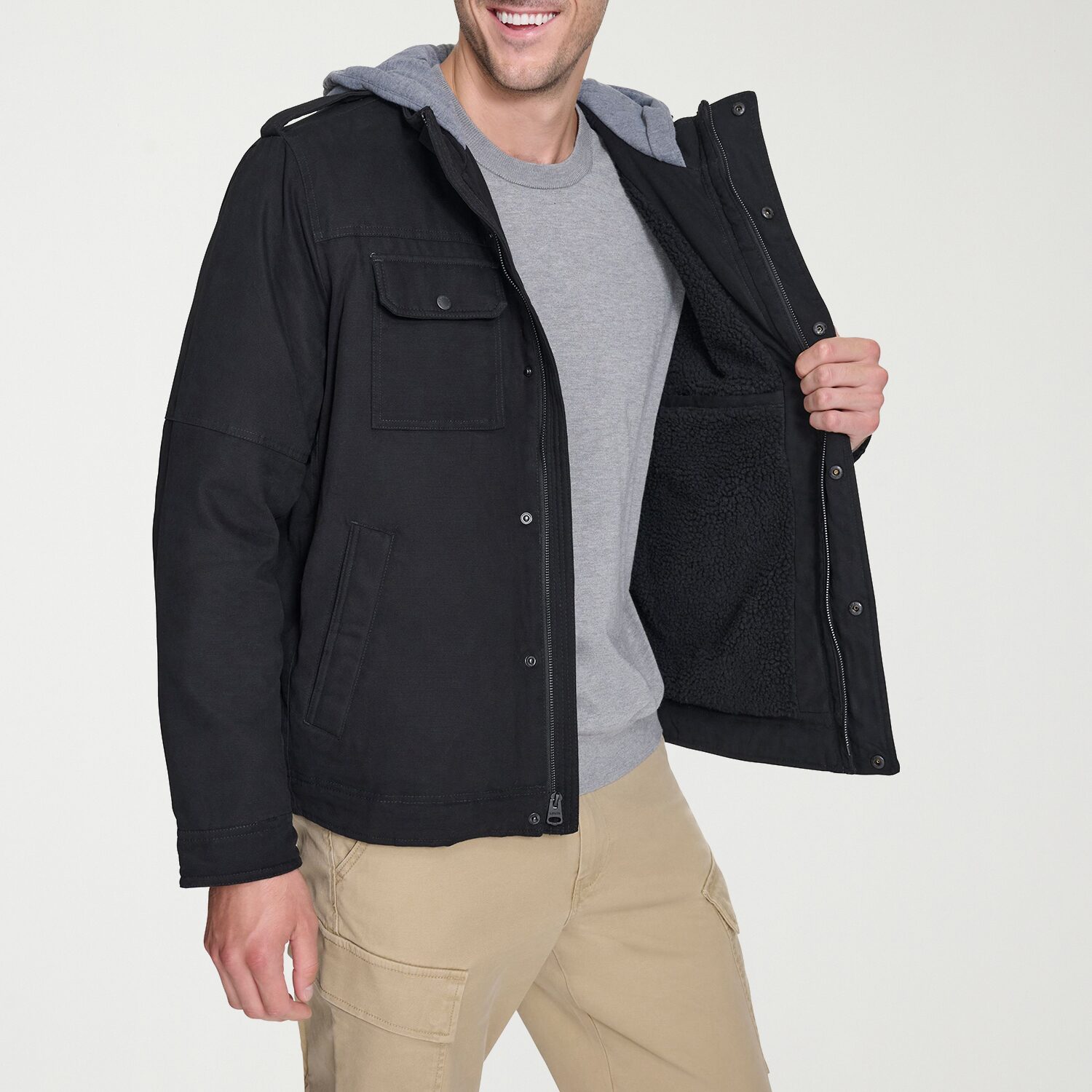 Levi's® Mens Hooded Midweight Big and Tall Work Jacket