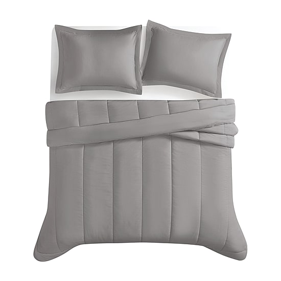 Brooklyn Loom Cotton Percale Midweight Comforter Set