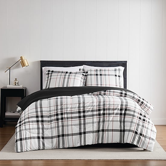 London Fog Charlotte Plaid Midweight Comforter Set