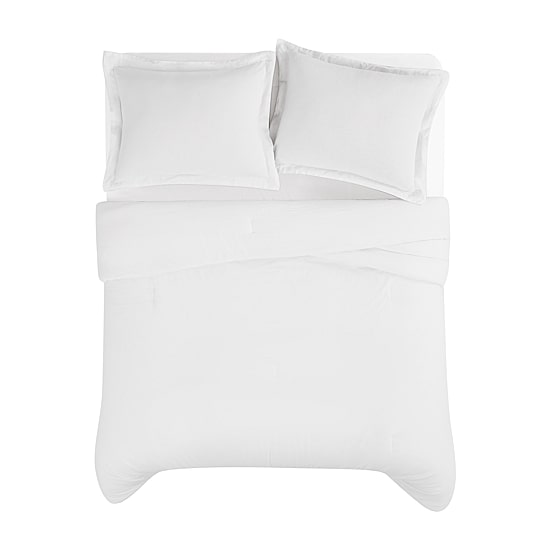 Brooklyn Loom Flax Linen 3-pc. Midweight Comforter Set
