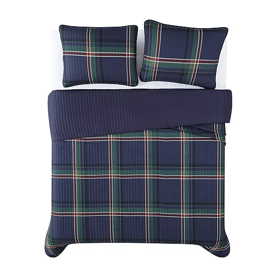Truly Soft Bronson Plaid Quilt Set