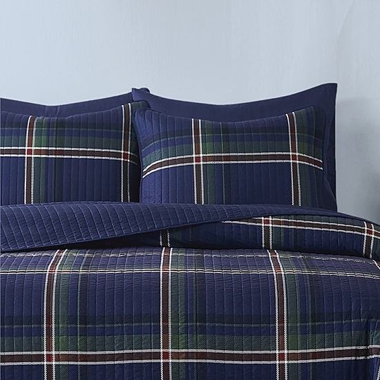 Truly Soft Bronson Plaid Quilt Set